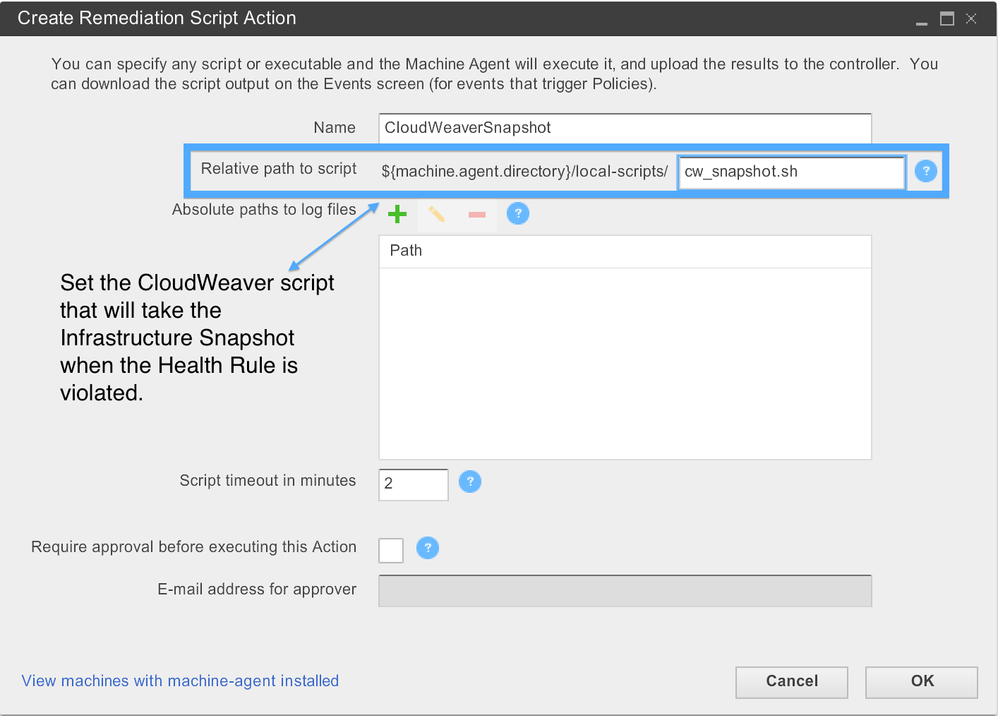 Create AppDynamics Remediation Action