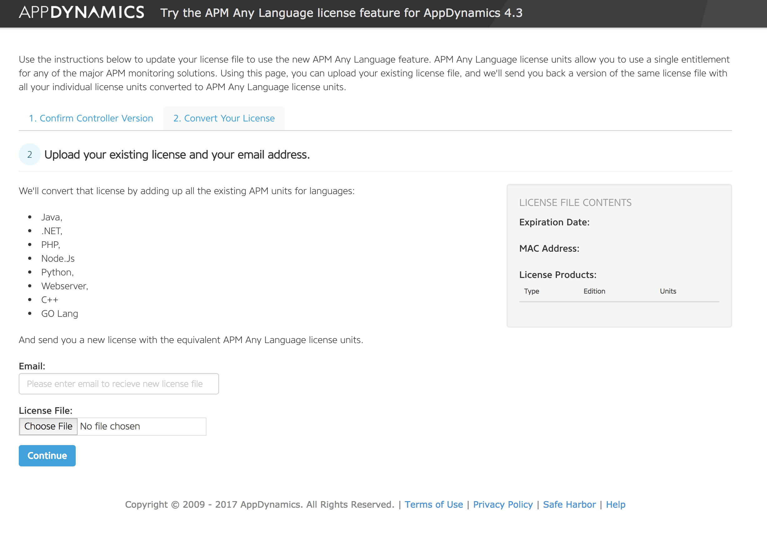 How do I convert an old license to an APM Any Lang Cisco