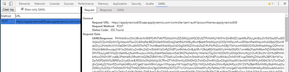 Azure AD SAML token sent to AppDynamics Controller
