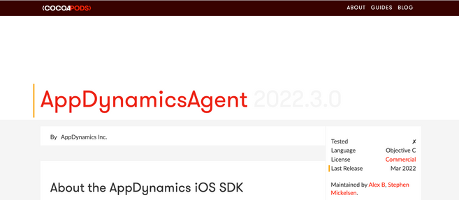 You can download AppDynamics iOS Agent from its Cocoapods page