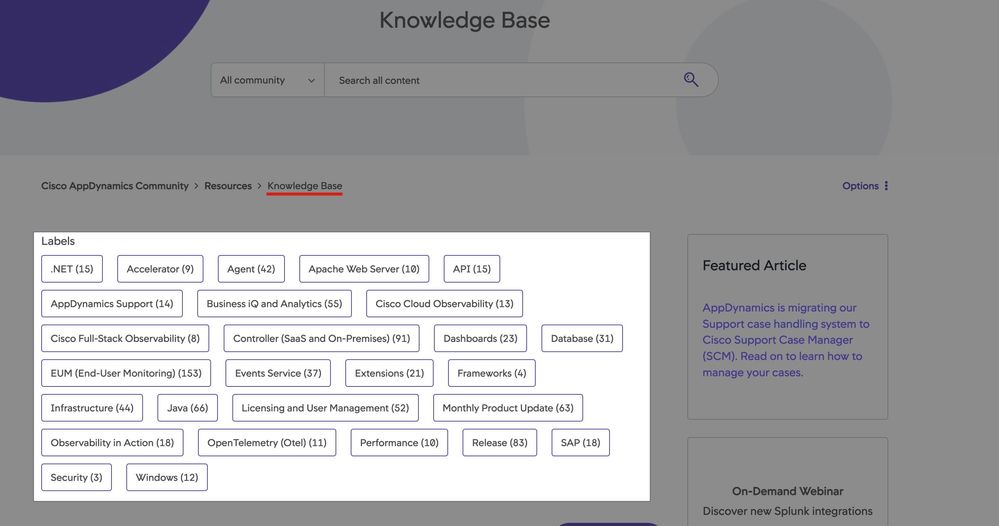 Knowledge Base Labels